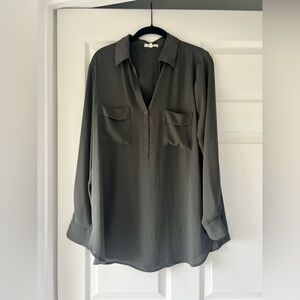 Pleione Women's Charcoal Blouse